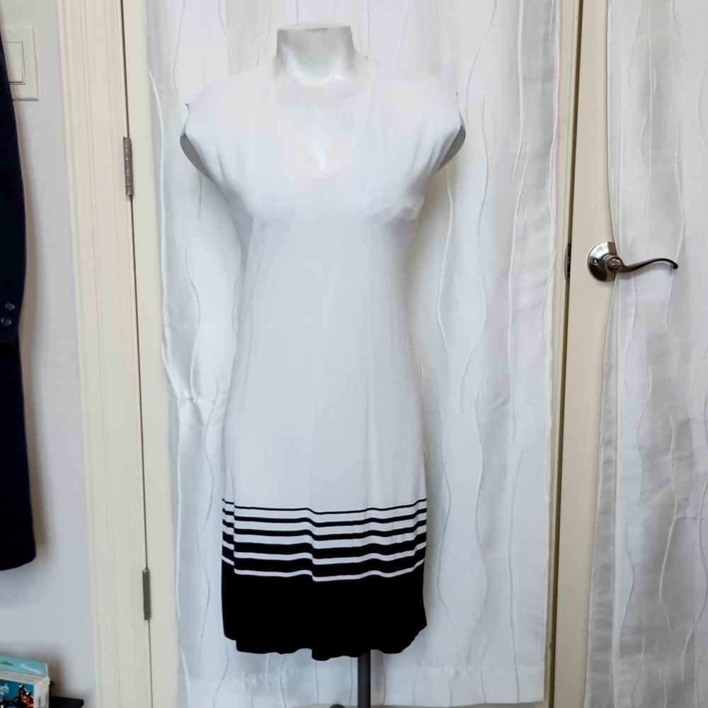 White House Black Market Sleeveless Sheath Double Vent Dress